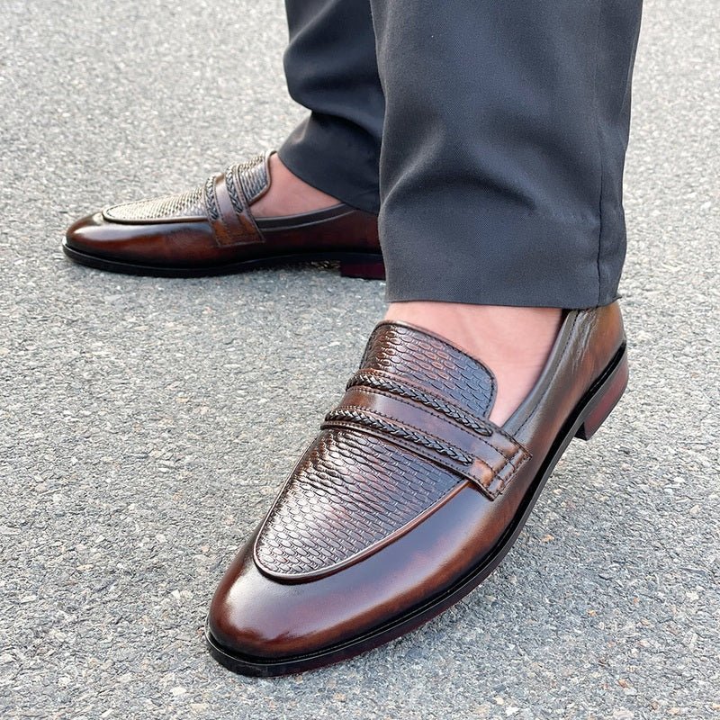 LE Pure Leather Handmade Tussle Strap Formal Shoe UG 177