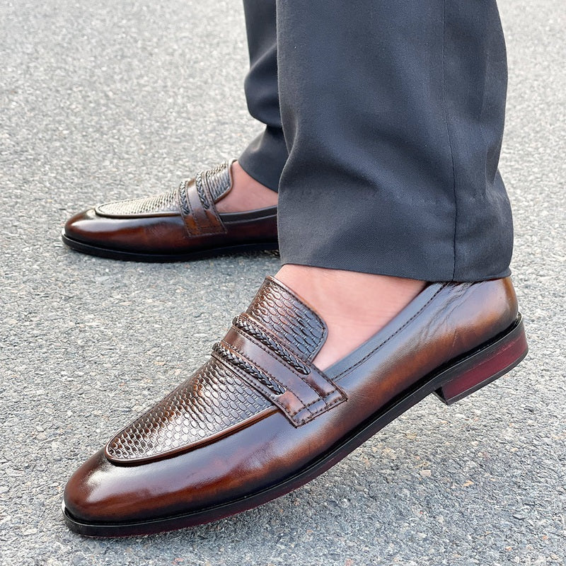LE Pure Leather Handmade Tussle Strap Formal Shoe UG 177