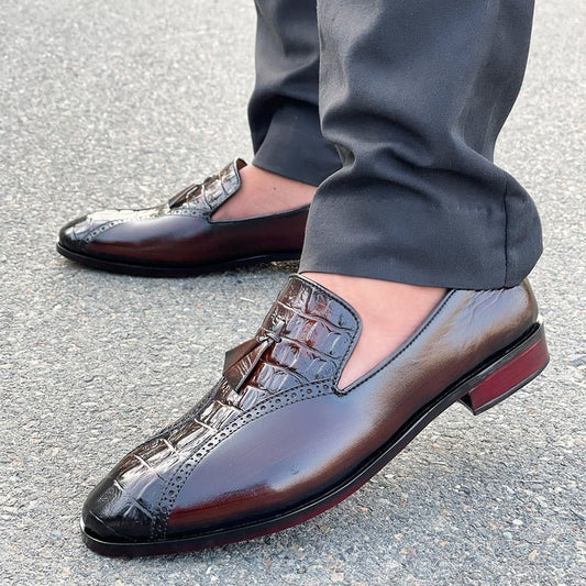 LE Pure Leather Handmade Tussle Strap Formal Shoe UG 178