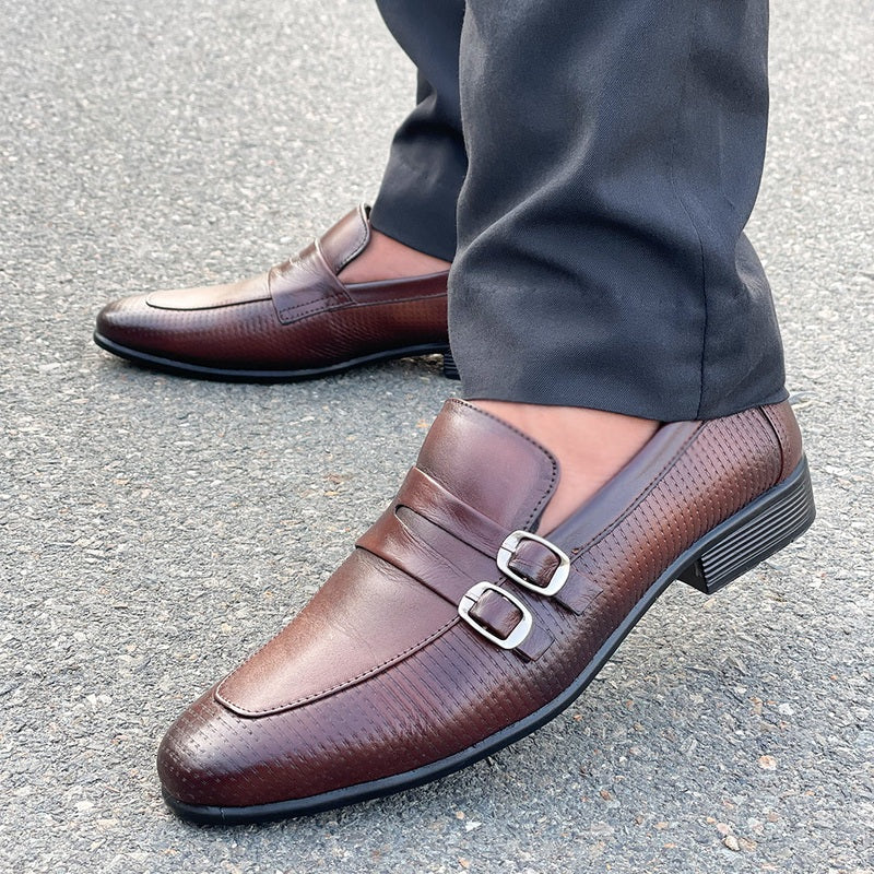 LE Premium Cow Leather Double Monk Formal Shoe WL 220