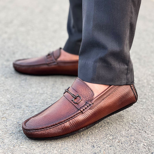 LE Pure Leather Crew Brown Loafer WL 626