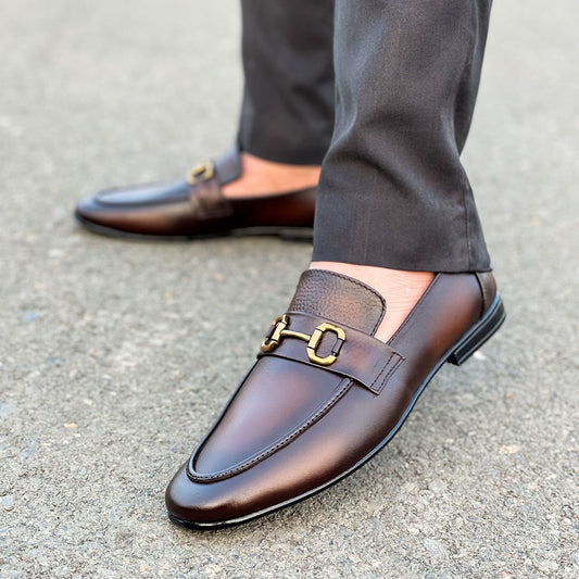 LE Pure Leather Striper Folding Shoe JH 827