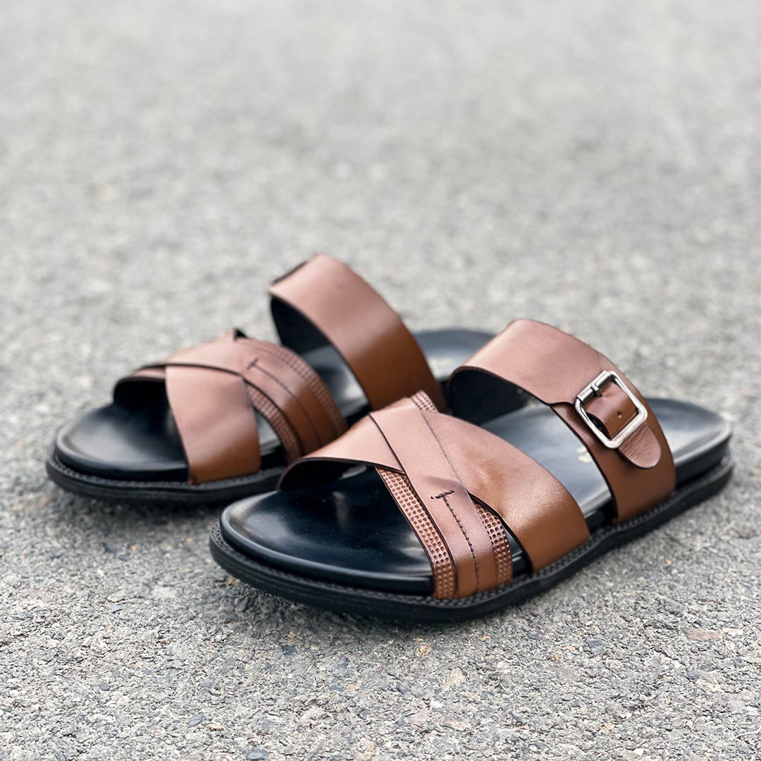LE Pure Leather Handmade Slipper 536