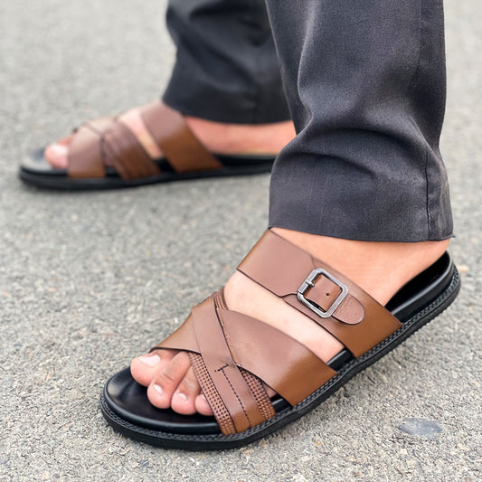 LE Pure Leather Handmade Slipper 536