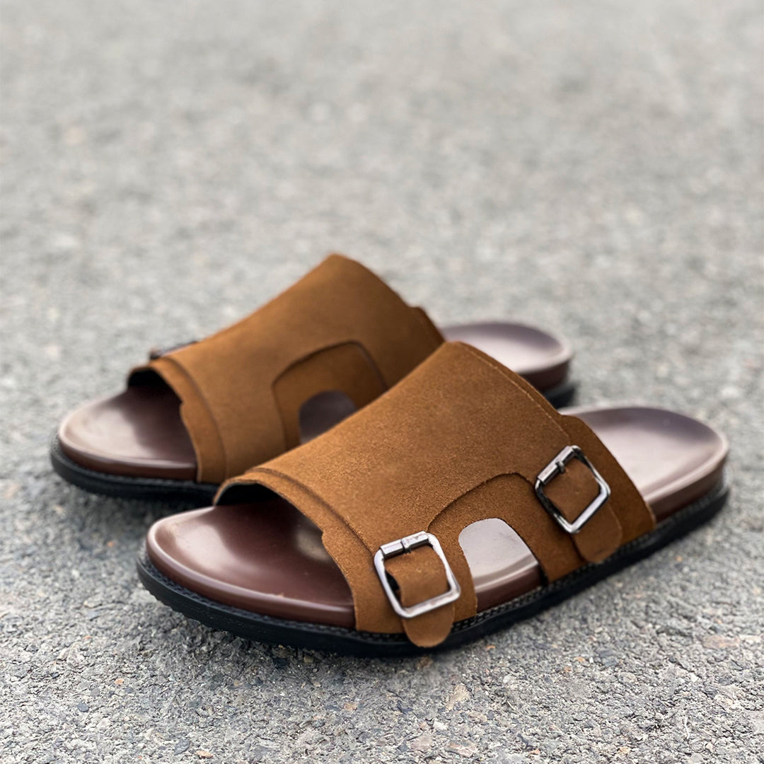 LE Pure Leather Handmade Suede Slipper 533