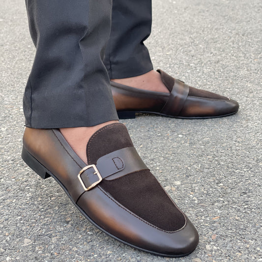 LE Premium Cow Leather Suede Bash Formal Shoe -816