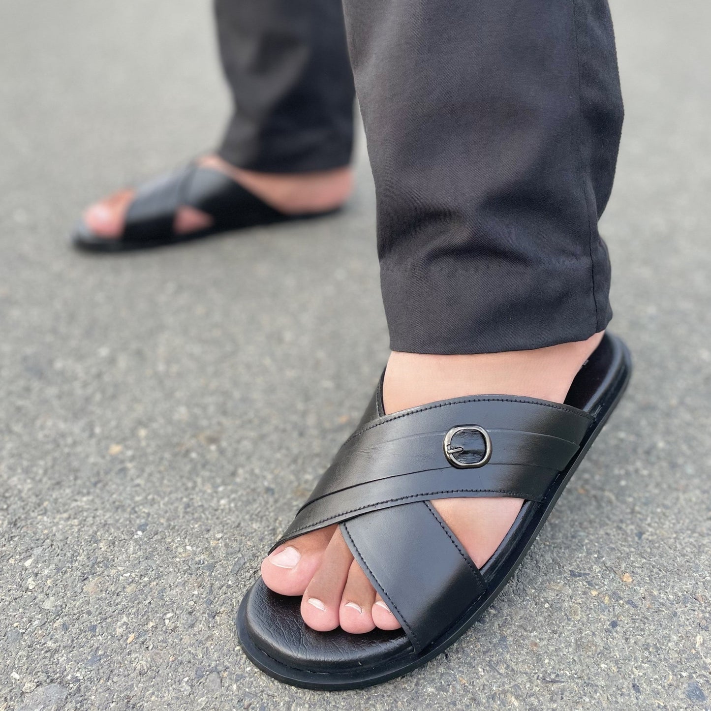 Le Pure Leather Handmade Slipper Cross Fit- 511