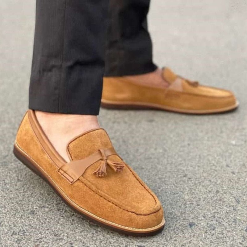 LE Premium Leather Handmade Casual Suede Tan-148 Casual shoes