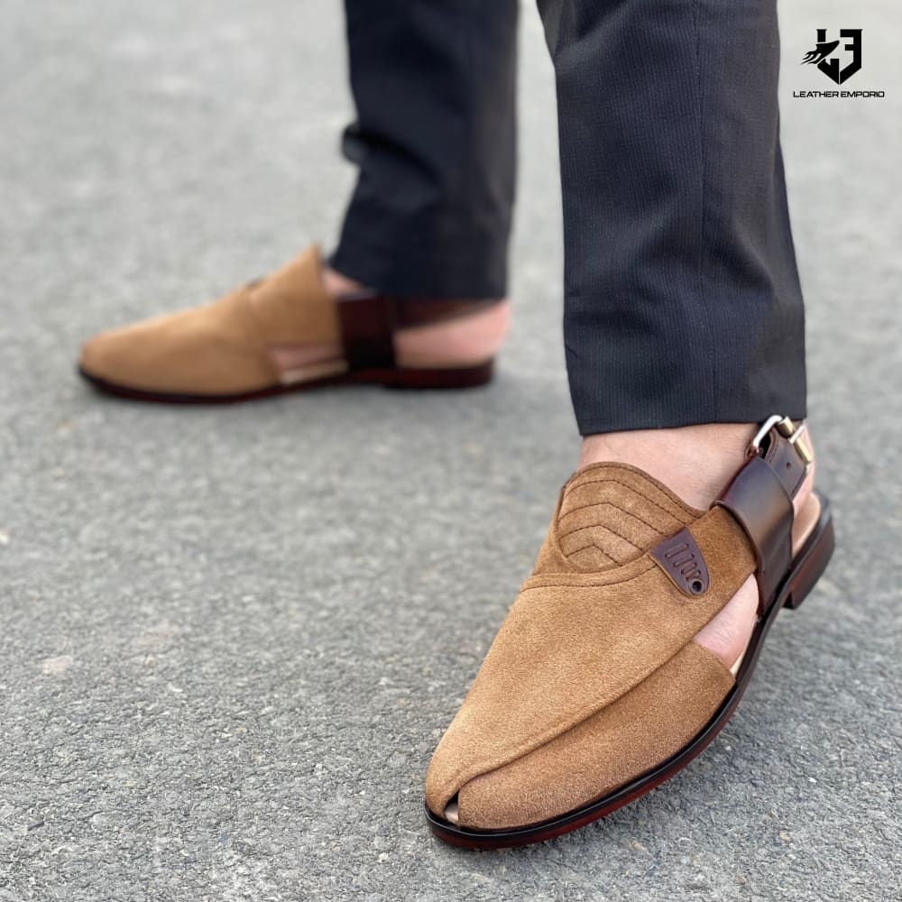 Le Pure Leather Handmade Atria Brown - 327 Sandal Peshawari