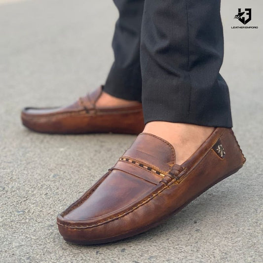 Le Pure Leather Handmade Corvus Brown-612 Casual Shoes