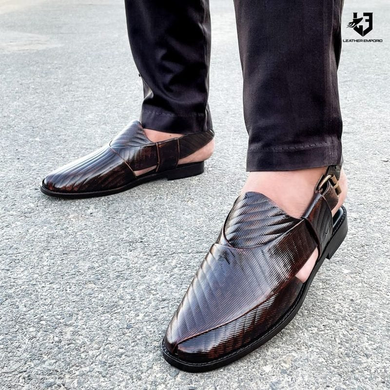 LE Pure Leather Handmade Crater -338 Sandal peshawari