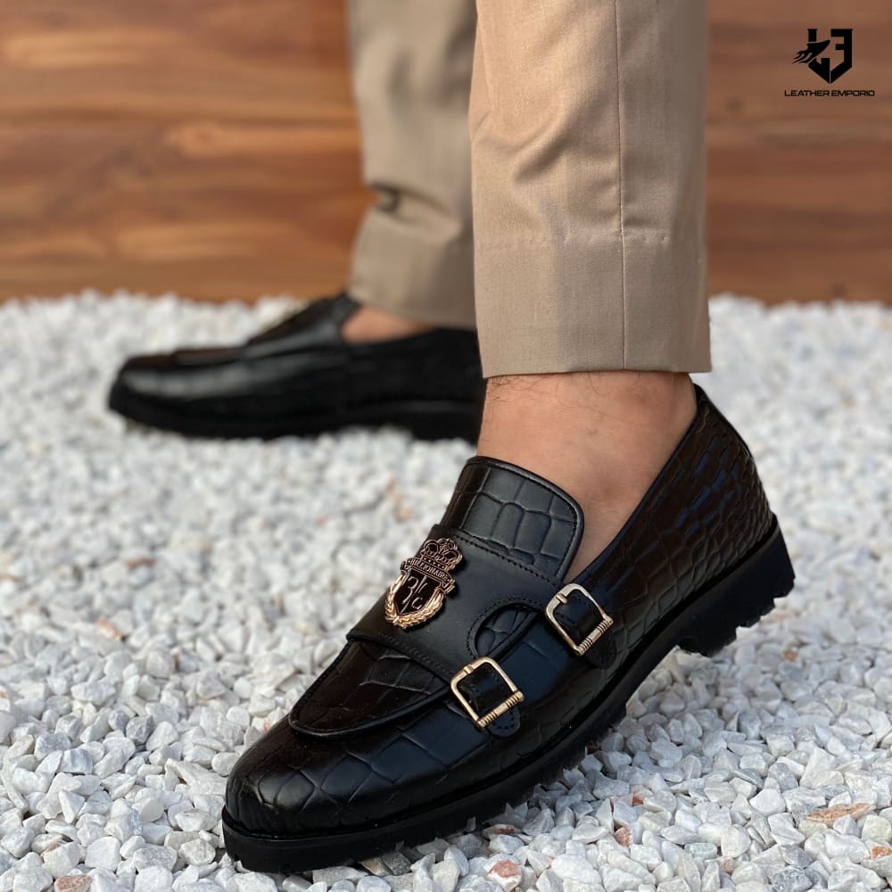 Le Pure Leather Handmade Croc Billionaire-144 Formal Shoes