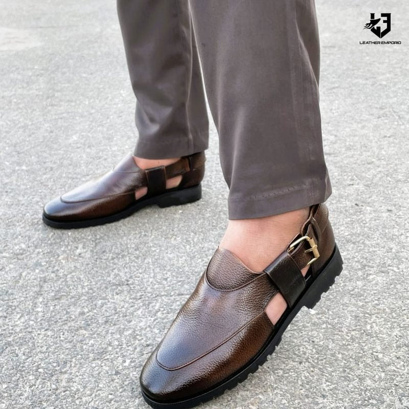 LE Pure Leather Handmade Genos -340 Sandal peshawari