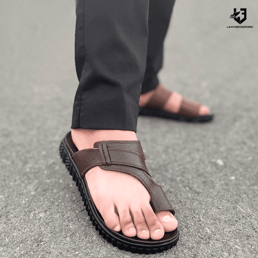 LE Pure Leather Handmade High Sole Slipper WL 531 Sandal