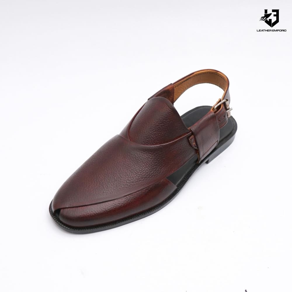 Le Pure Leather Handmade Peshawari Oxblood-306 Sandal