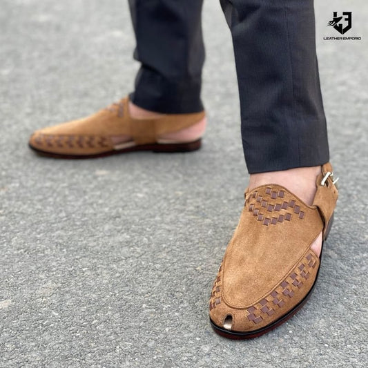 Le Pure Leather Handmade Prime Tan - 328 Sandal Peshawari
