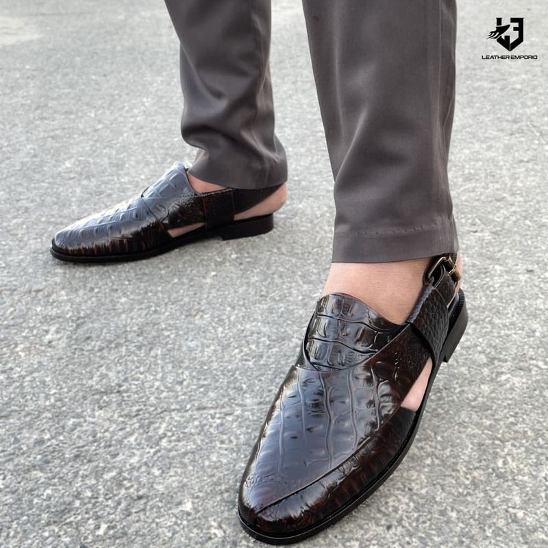 LE Pure Leather Handmade Sparker -339 Sandal peshawari