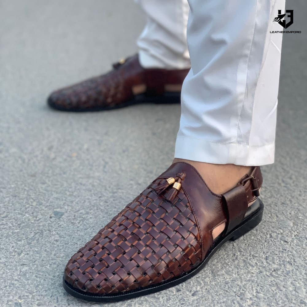 Le Pure Leather Handmade Vintage Brown-9225 Sandal