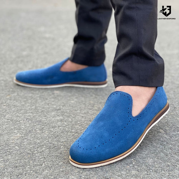 Leather Emporio Pure Hand Made Blue Bird-166 Casual Shoes