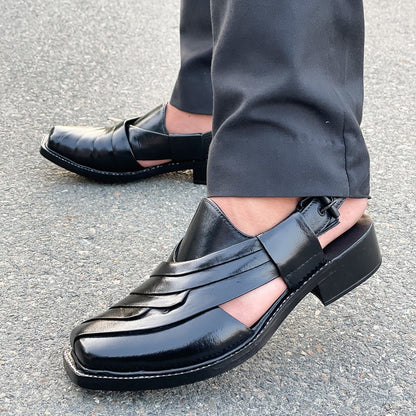 LE Pure Leather Handmade Triat Peshawari Chappal UG 347
