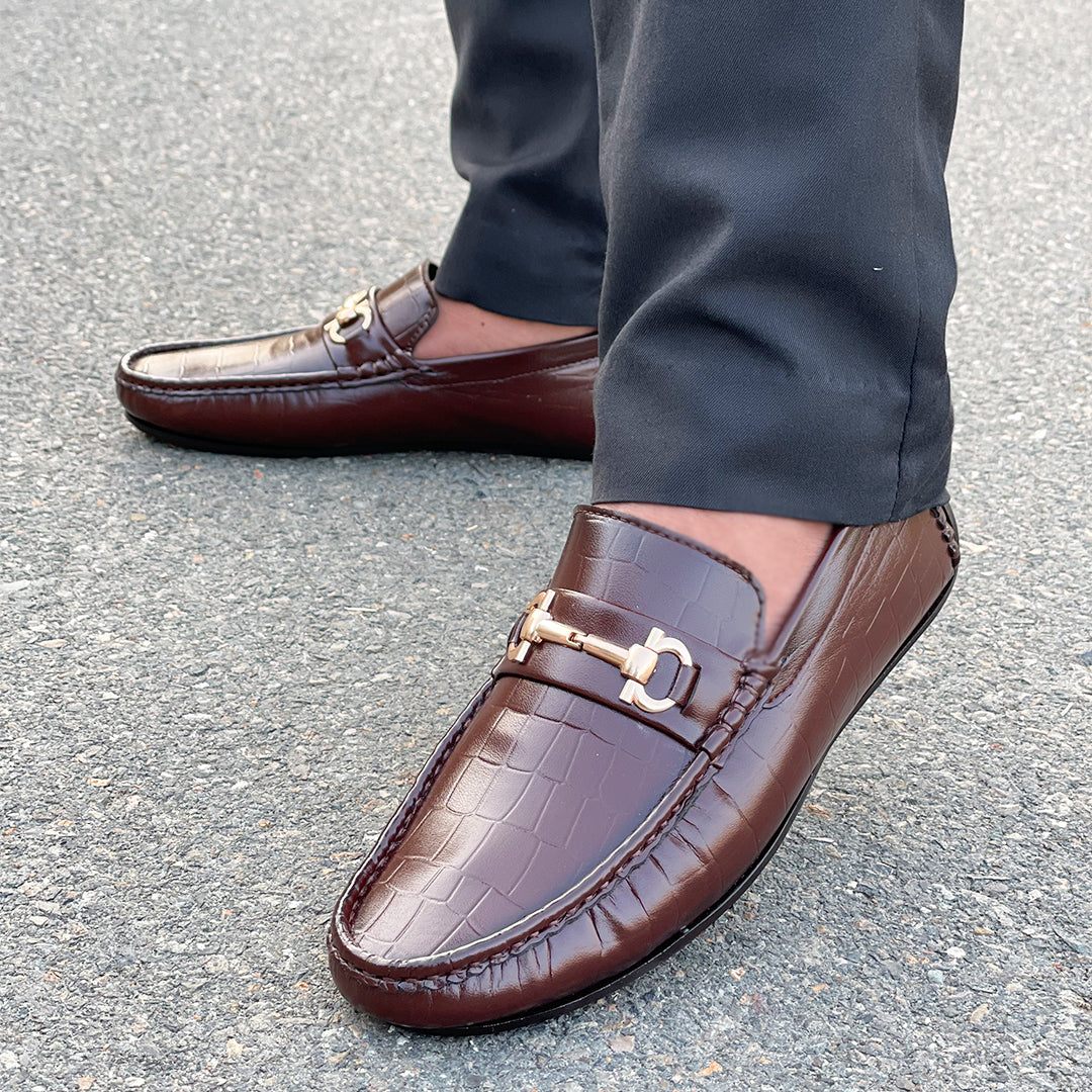 LE Pure Leather Orax Brown Loafer WL 628