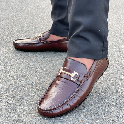 LE Pure Leather Orax Brown Loafer WL 628