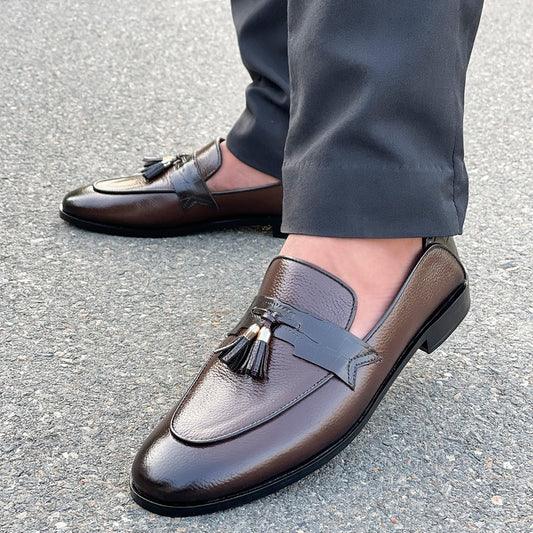 LE Pure Leather Handmade Tussle Strap Formal Shoe UG 176