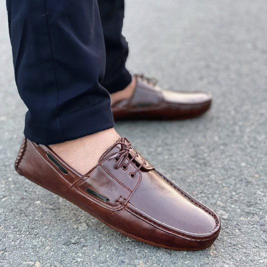 LE Pure Leather Handmade Orvex Brown Loafer 600