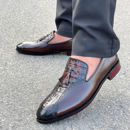 LE Pure Leather Handmade Tussle Strap Formal Shoe UG 178