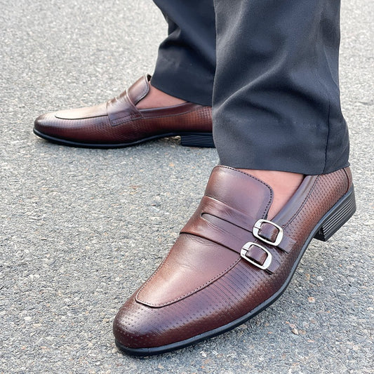 LE Premium Cow Leather Double Monk Formal Shoe WL 220