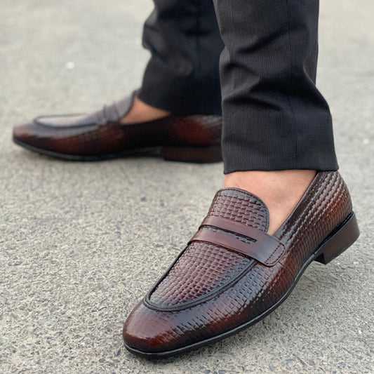 LE Premium Leather Handmade Penny Bose Shoe JH 189