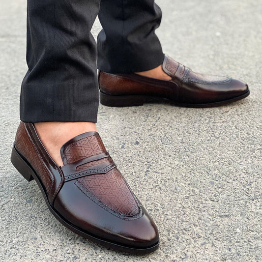 LE Premium Leather Handmade Lazer Shoe JH 190