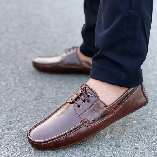 LE Pure Leather Handmade Orvex Brown Loafer 600
