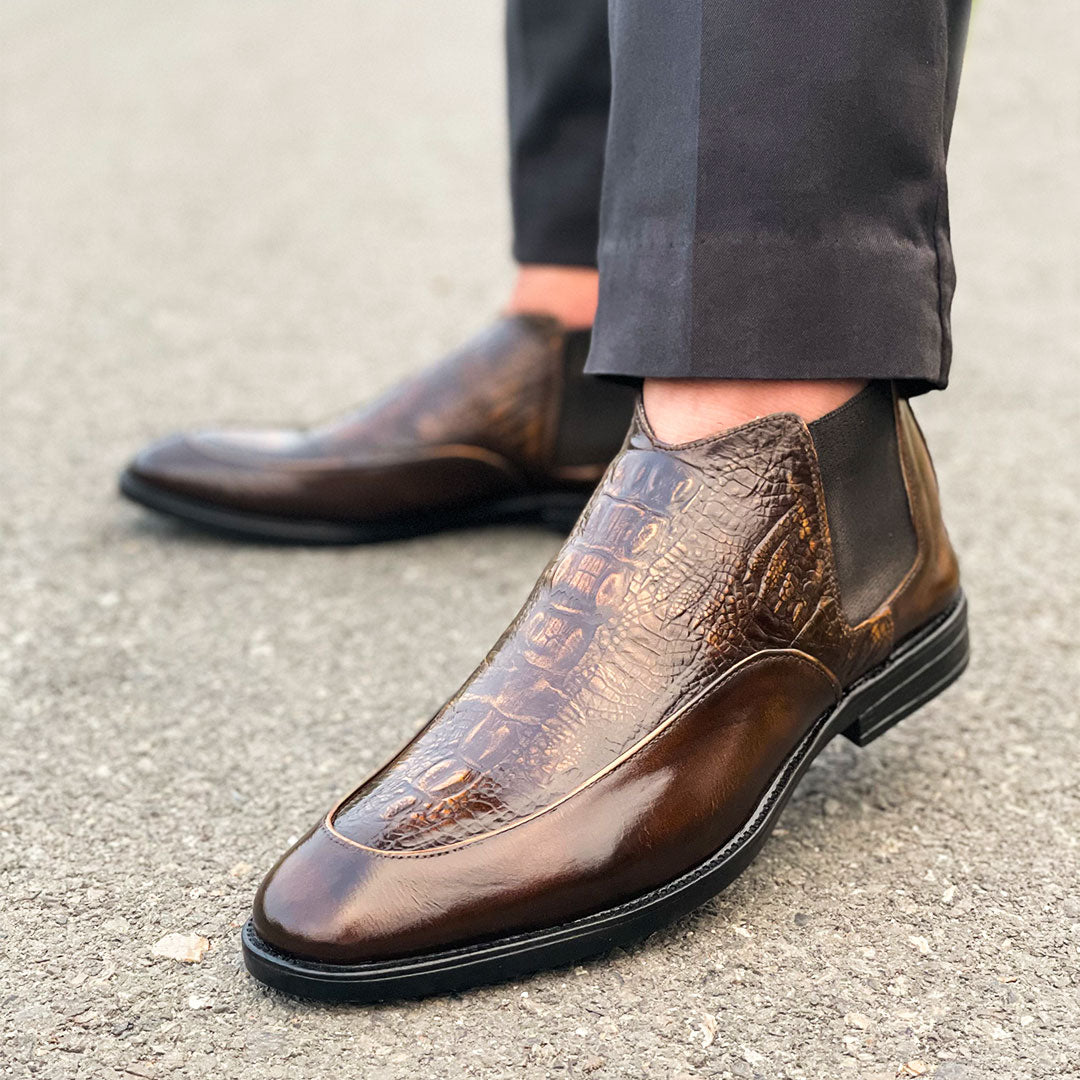 LE Pure Leather Handmade Cyclone Chelsea Boots AZ 280