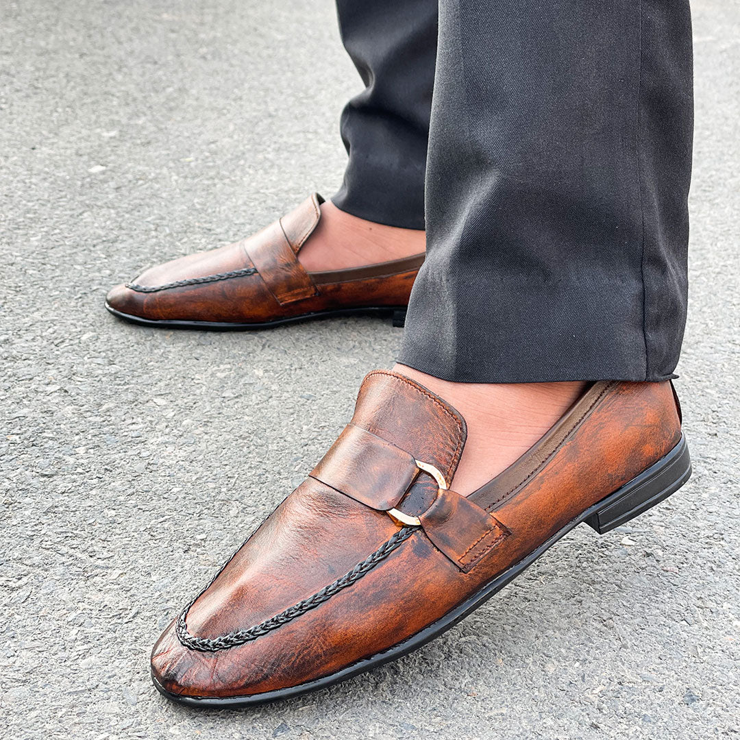 LE Bronze Side Buckle Folding Shoe SR 820