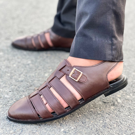 LE Pure Leather Handmade Outpace Sandal - 336