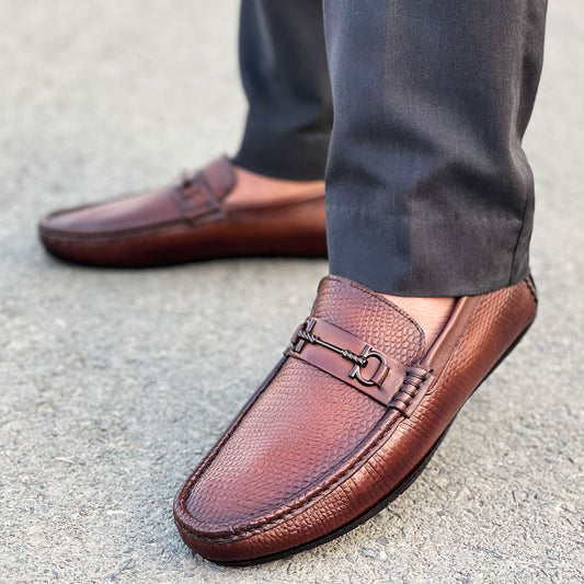 LE Pure Leather Crew Brown Loafer WL 626