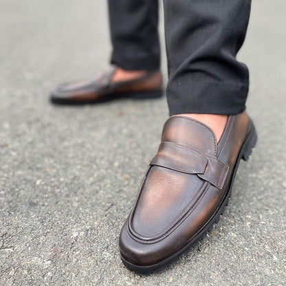 LE Premium Handmade Leather Chunky Loafer Straper  LS 232