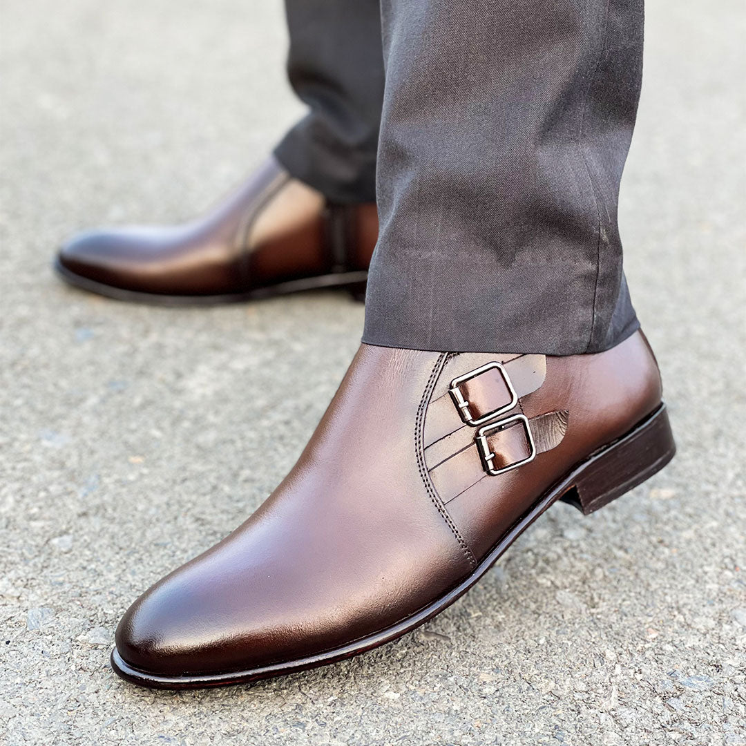 LE Pure Leather Handmade  Chelsea Boots JH 282