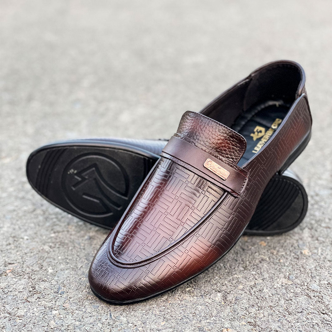 LE Pure Leather Striper Folding Shoe JH 826