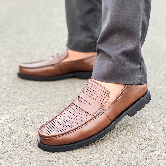 LE Premium Leather Chunky Loafer Shoe SD 293