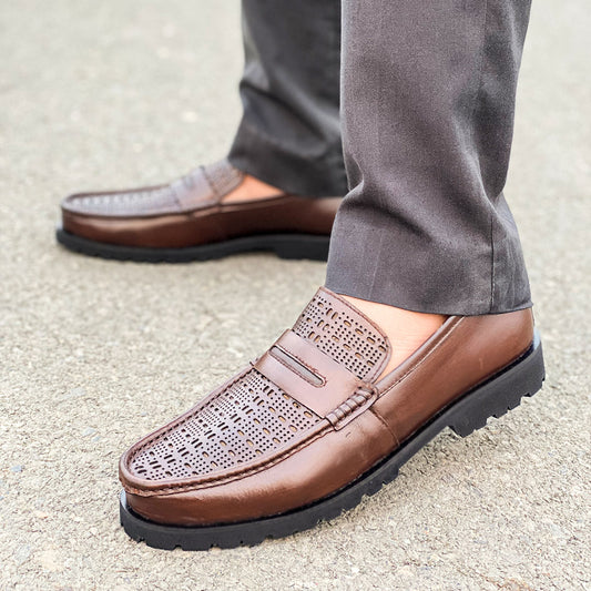 LE Premium Leather Chunky Loafer Shoe SD 295