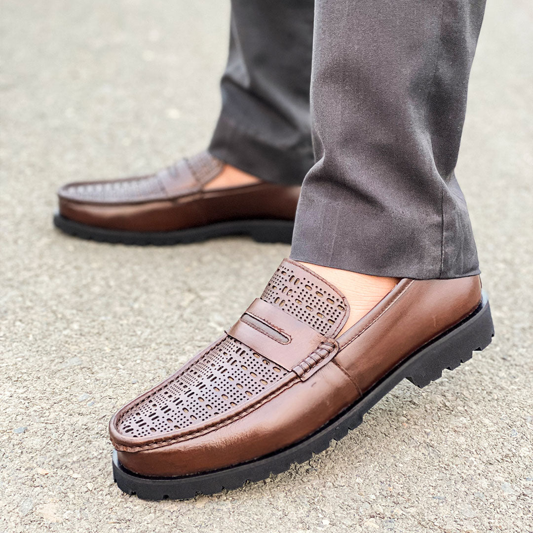 LE Premium Leather Chunky Loafer Shoe SD 295