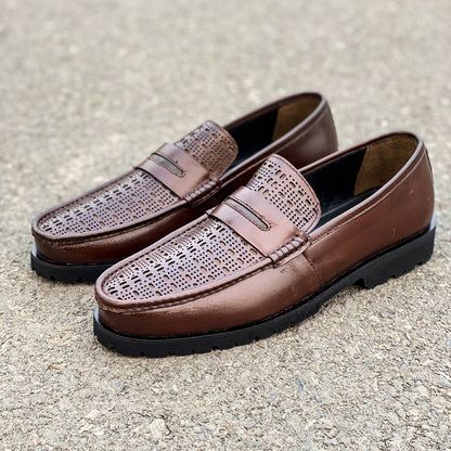 LE Premium Leather Chunky Loafer Shoe SD 295