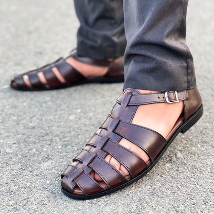LE Pure Leather Handmade Strap Sandal - 324