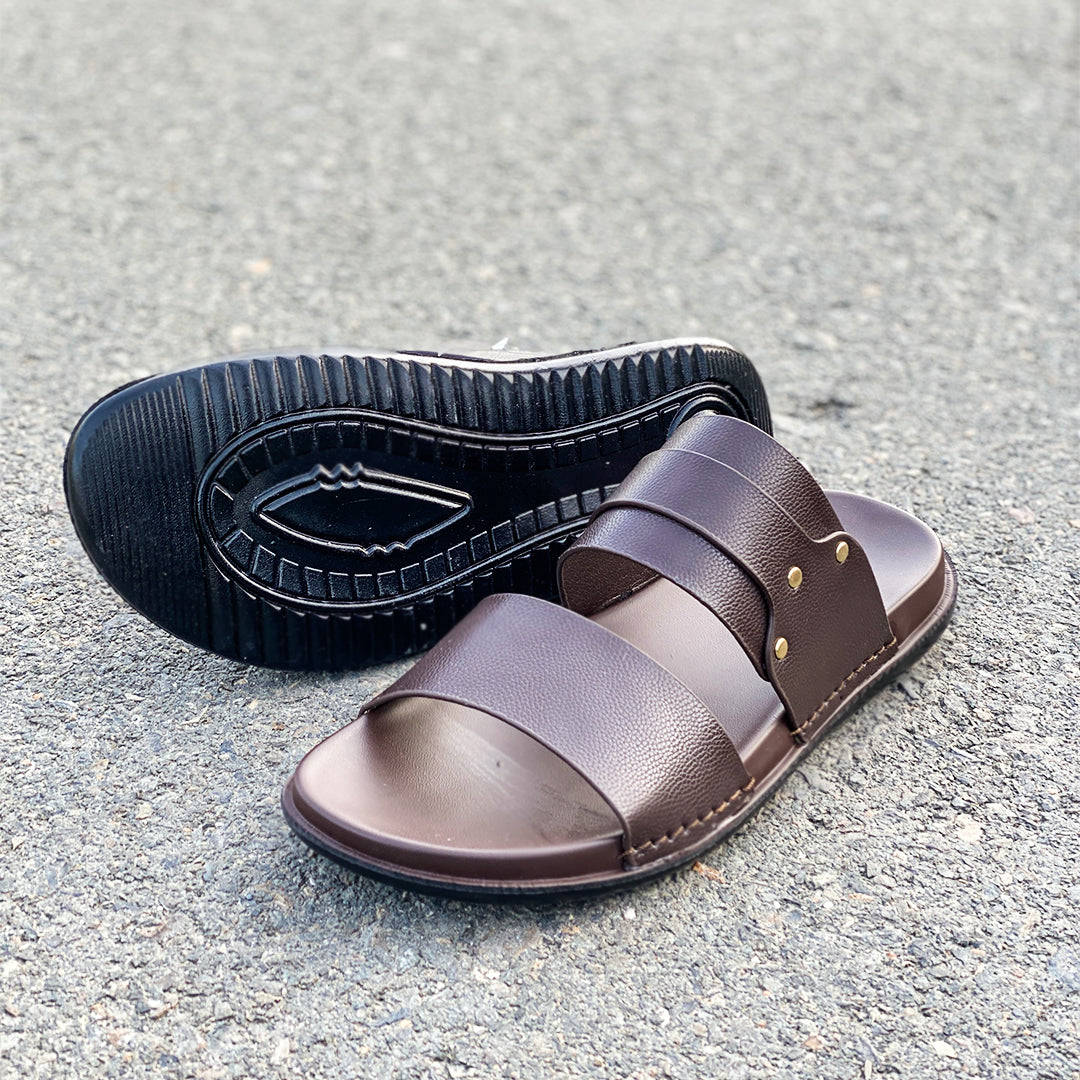 LE Pure Leather Handmade High Sole Slipper CW 6608