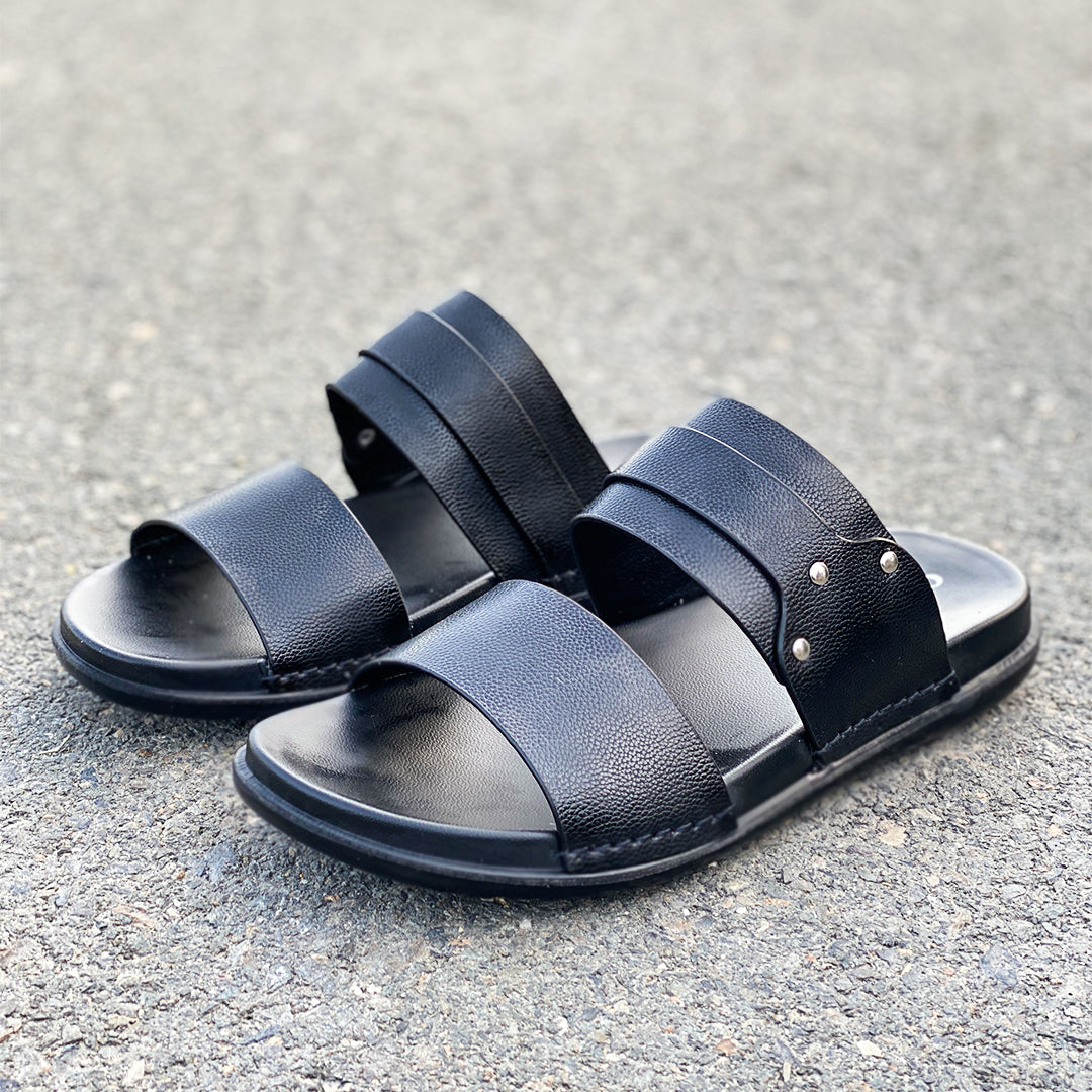 LE Pure Leather Handmade High Sole Slipper CW 6607