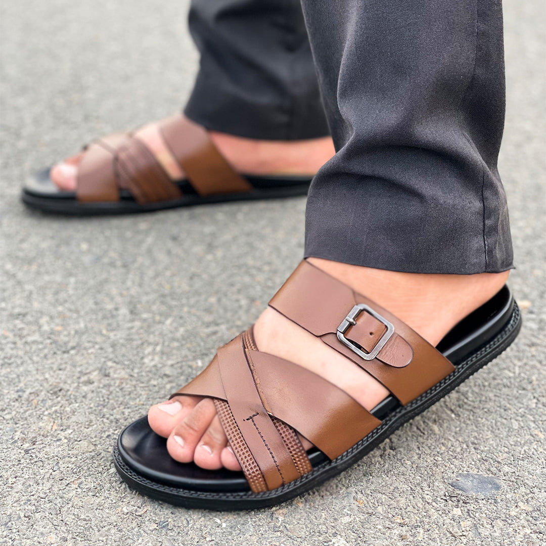LE Pure Leather Handmade  Slipper  536