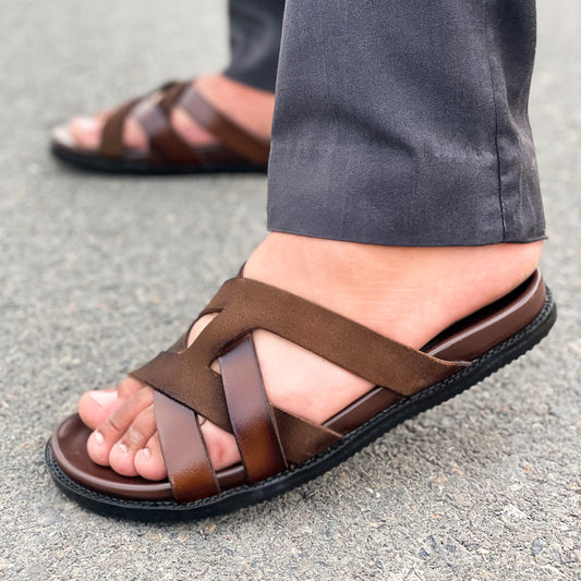 LE Pure Leather Handmade Slider Slipper  535