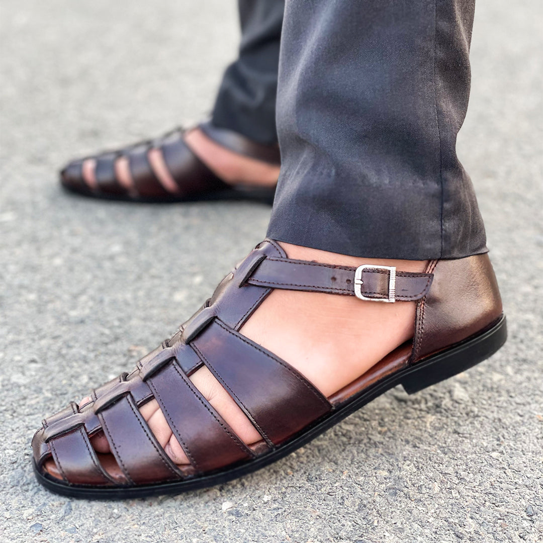 LE Pure Leather Handmade Strap Sandal - 324